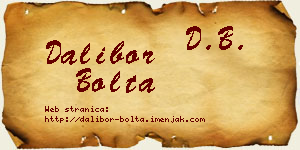 Dalibor Bolta vizit kartica